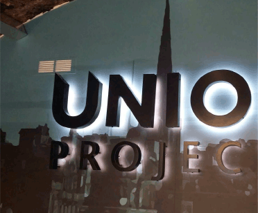 Union Project illuminated signage edinburgh