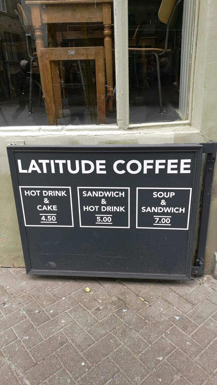 latitude coffee signage in edinburgh